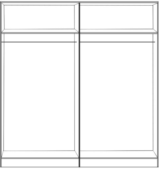 Четири врати Гардероб Sonama 160x42x181см