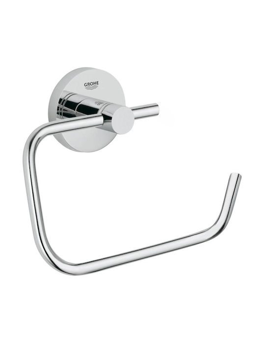 Grohe New Essentials Επιτοίχια Χαρτοθήκη Inox Ασημί