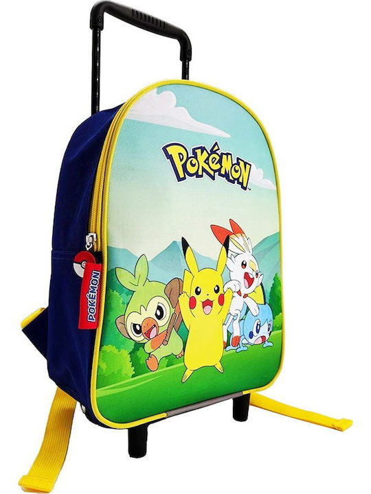 Fanatics Pokemon Σχολική Τσάντα Τρόλεϊ Νηπιαγωγείου Πράσινη