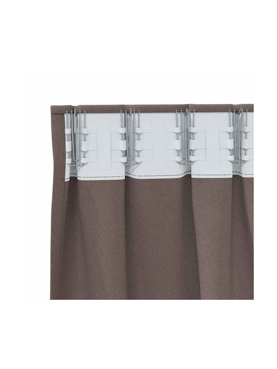 vidaXL vidaXL Vorhänge Verdunkelung Fenster mit Bleistiftfalten Braun 140x260cm