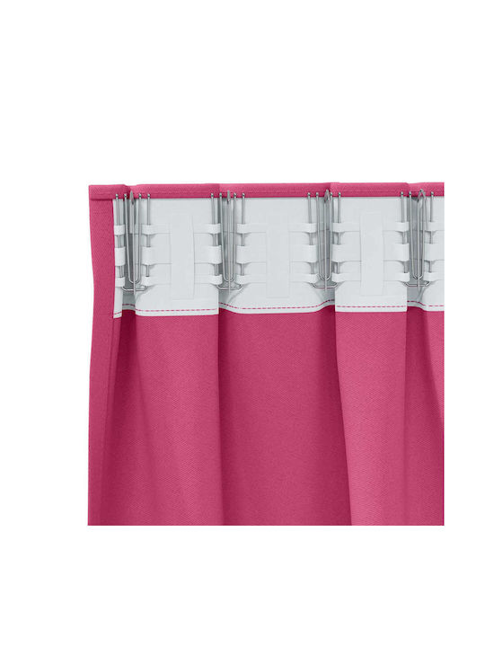 vidaXL Set of Pink Window Blackout Curtains with Pencil Pleat 140x175cm