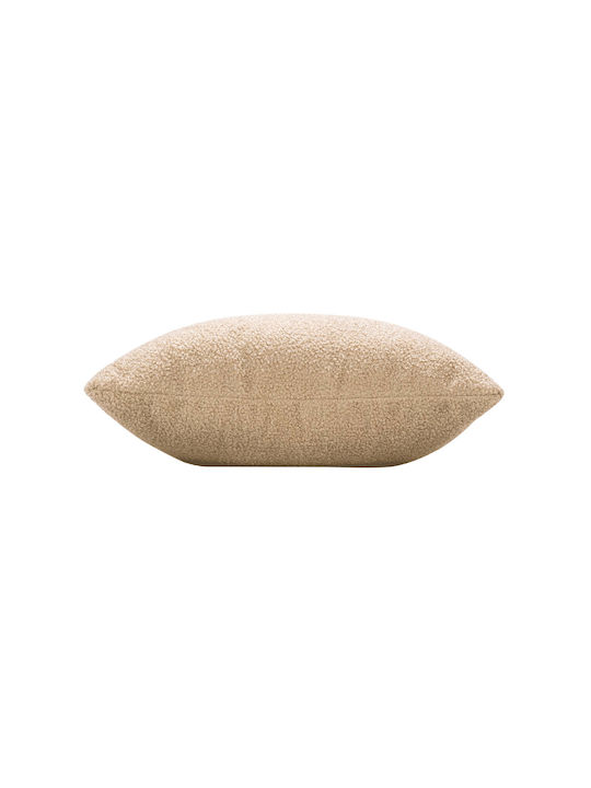 Douceur d'Intérieur Decorative Pillow Case Wooly Fleece Beige 45x45cm