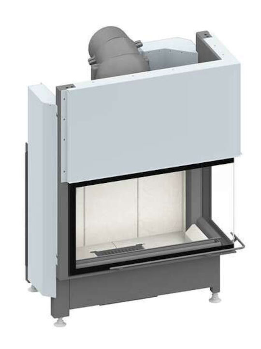 Camina Schmid Ekko R 84(34)h 51cm Wood Fireplace Insert with Right Corner Window
