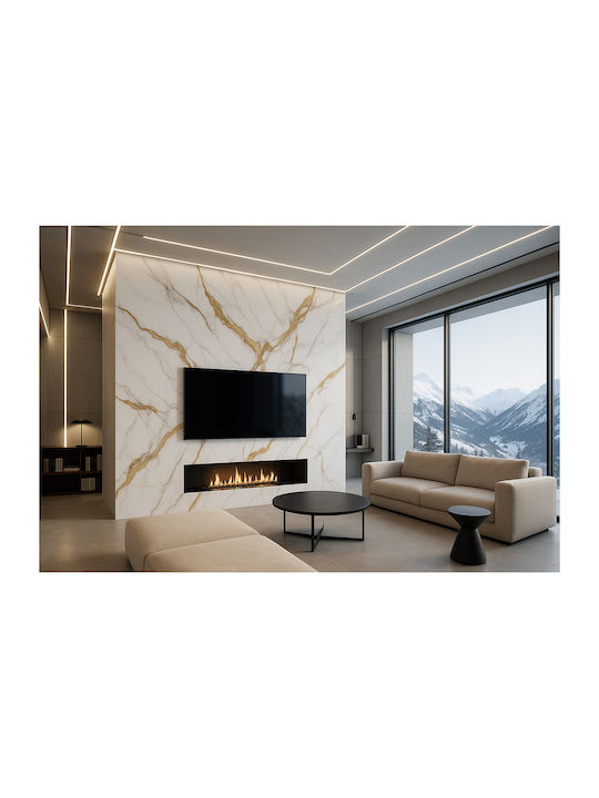 3D Wall Panels from PVC with Glue Gold 122x122x0.28cm