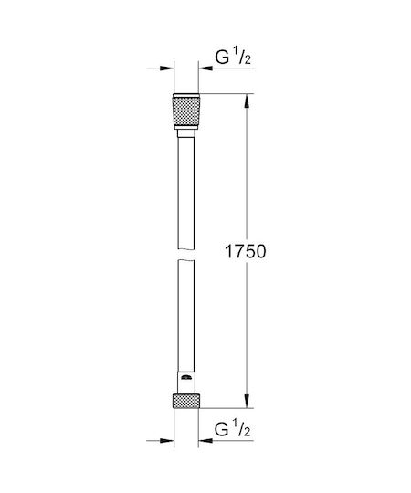 Grohe Душ шлаух 175см Сив