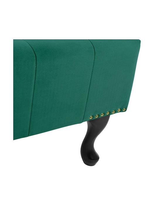 Velvet Upholstered Footstool Emma Cypress 78x46x40cm