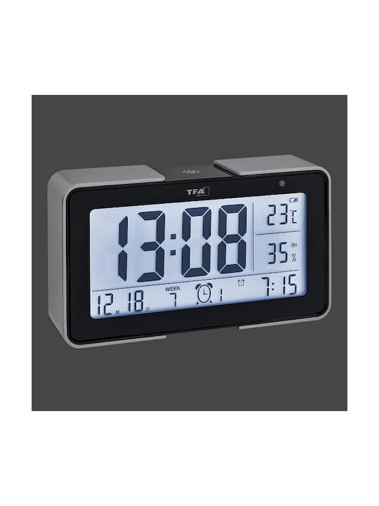 TFA Tisch-Digitaluhr mit Wecker 60.2540.01