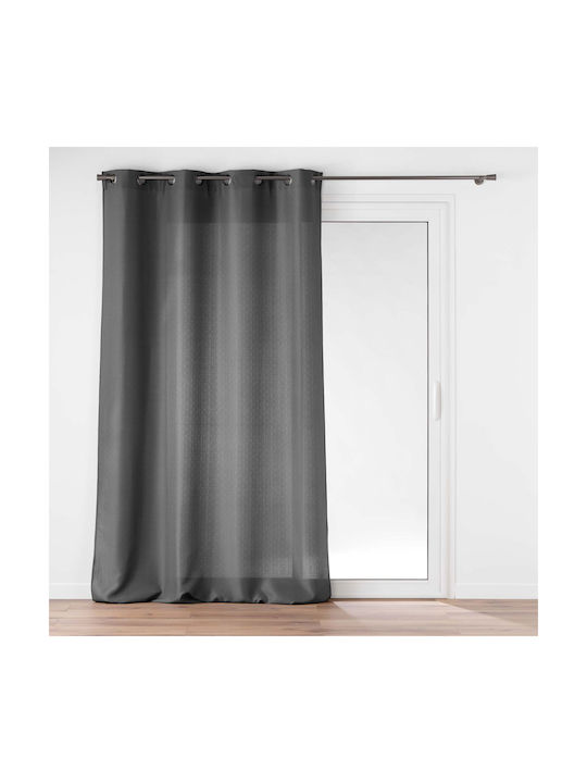 Soline Grommet Curtain Gray 140x260cm