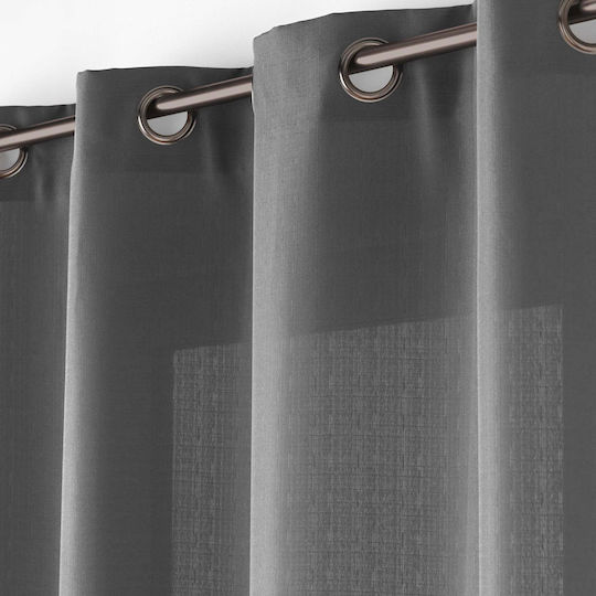 Soline Grommet Curtain Gray 140x260cm