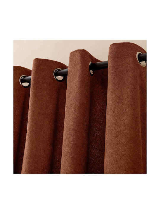 Curtain with Grommets Winona Orange 140x260cm