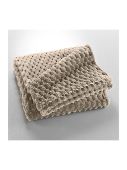 L-c Mini Fleece Blanket Sofa 125x150cm Taupe