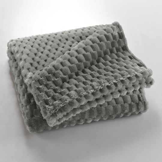 L-c Mini Κουβέρτα Fleece Καναπέ 125x150εκ. Gris