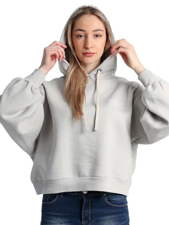 Damen Sweatshirt Kapuzen Gray