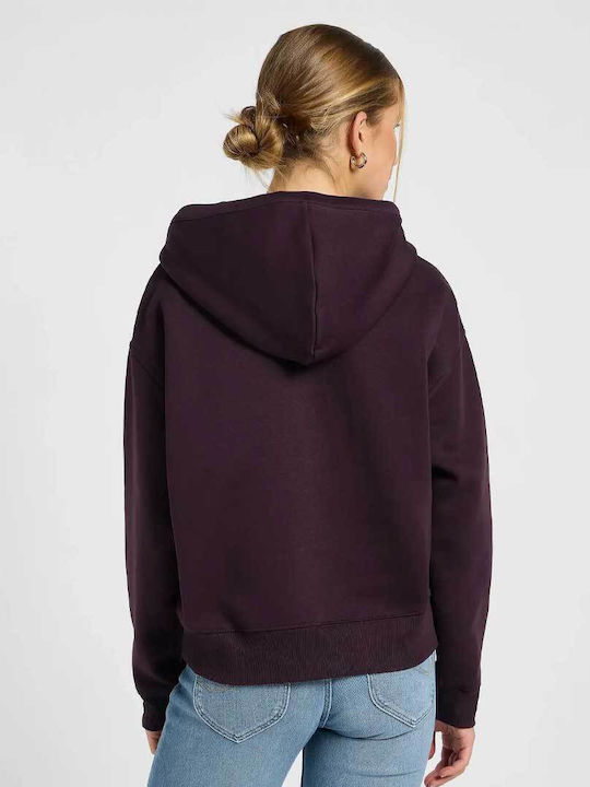 Essential Women's Sweatshirt Hooded Bordo