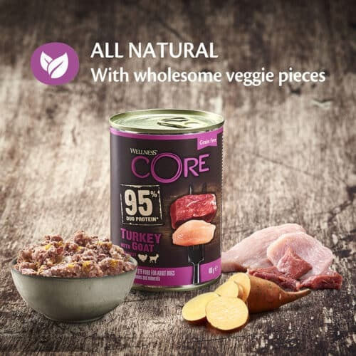 Wellness Core Duo Protein 95% Υγρή Τροφή Σκύλων σε Κονσέρβα με Γαλοπούλα χωρίς Σιτηρά 400gr