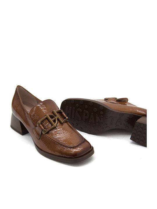 Patent Leather Tabac Brown High Heels