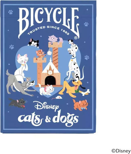 Fahrrad Offizielles Kunststoff Kartenspiele Made USA 10048060 Disney Katzen Hunde