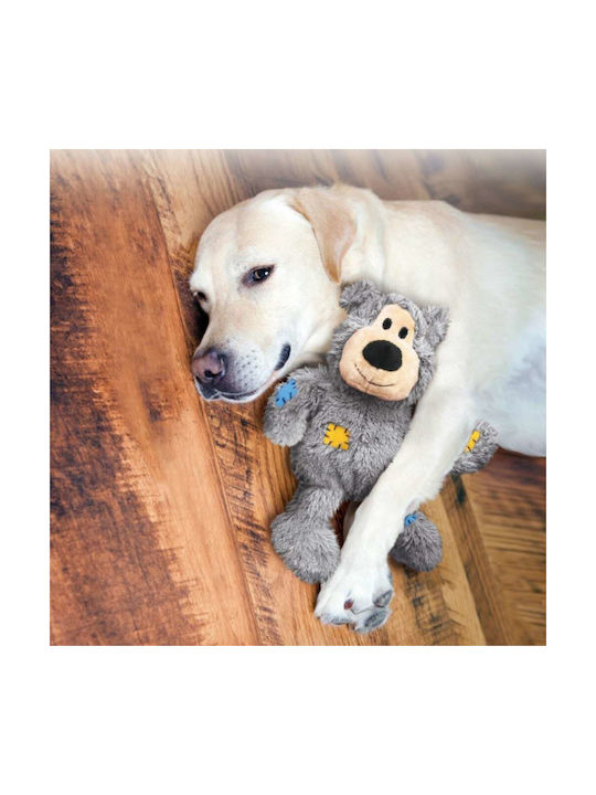 Kong Wild Knots Bear Плюшена Игра Куче със Звук Medium / Small 18εκ. Сив 1бр