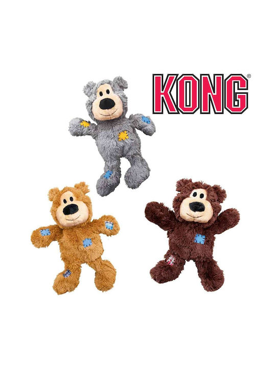 Kong Wild Knots Bear Плюшена Игра Куче със Звук Medium / Small 18εκ. Сив 1бр