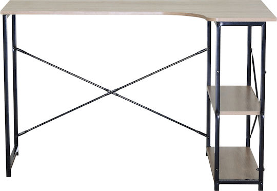 Γραφείο Kelston 120x73x75εκ. Δρυς/μαύρο