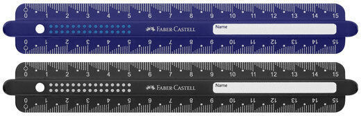 Faber-Castell Plastic Ruler 15cm Blue