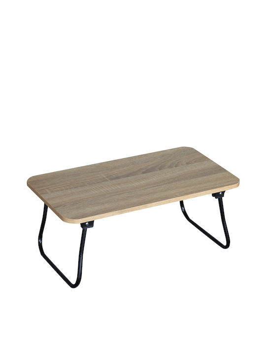 Rectangular Side Table Ballard Wooden Foldable Oak/Black W53xL30xH22cm