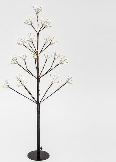 Christmas Decorative Illuminated Wood Tree Natural Appearance 90cm IP44 Electric Black