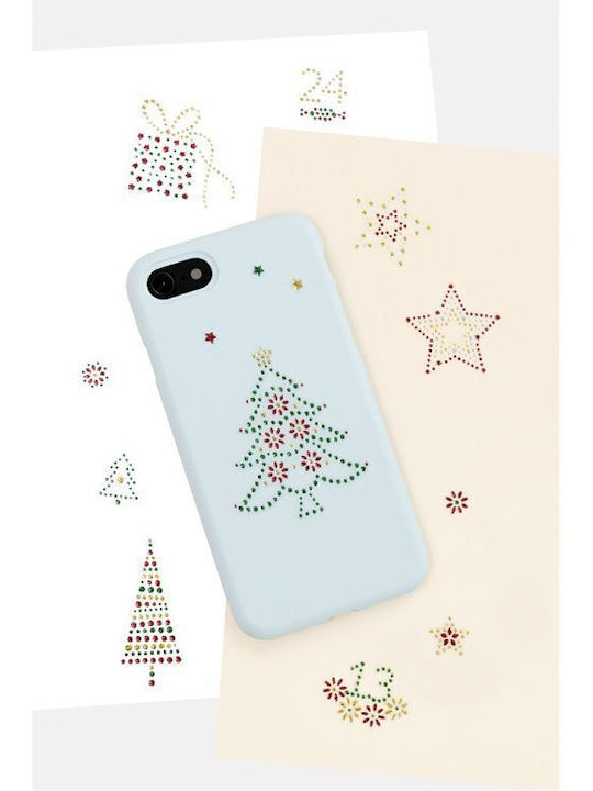 Set of Glitter Crystal Stickers, 5 Sheets, 10x23 cm, Winter