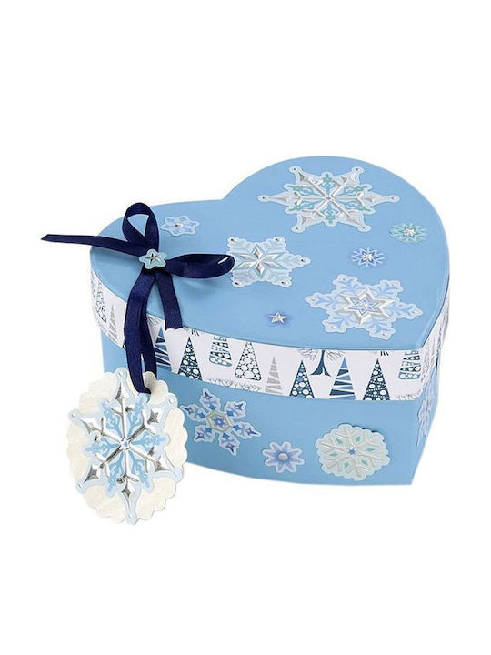 Set of Embossed Metallic Stickers 4 Sheets 10x23cm Christmas
