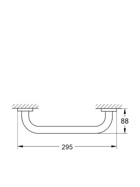 Grohe Essentials Bathroom Grab Bar 34.9cm Hard Graphite
