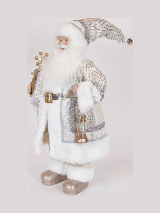 Dekorativer Weihnachtsmann Silber 60cm