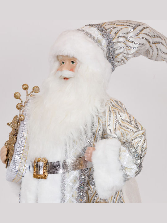 Dekorativer Weihnachtsmann Silber 60cm