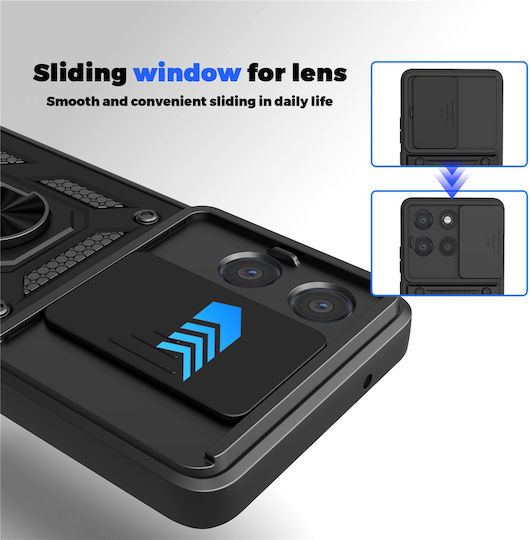 Techsuit Camshield Series Back Cover Silicon Negru (Moto G86)