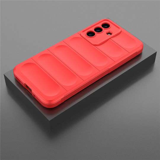 Techsuit Magic Umschlag Rückseite Silikon Rot (Galaxy A17)