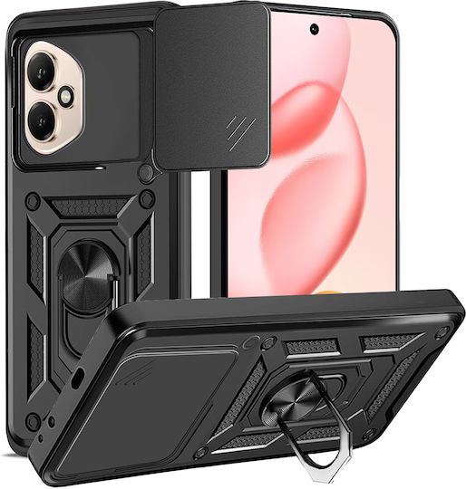 Techsuit Camshield Series Задна корица Силикон Черен (Honor 400 - Techsuit)