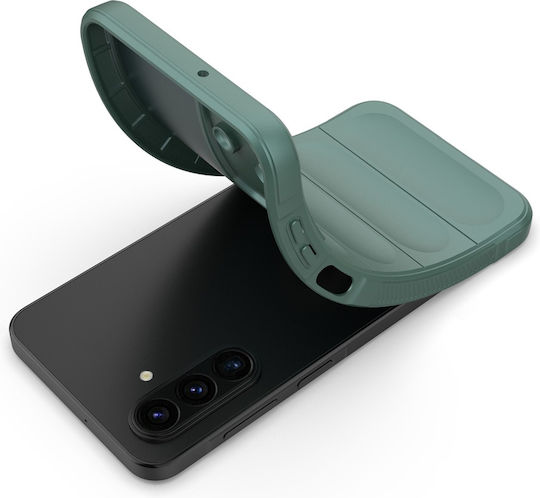 Techsuit Magic Umschlag Rückseite Silikon Grün (Galaxy A17)