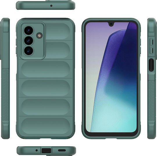 Techsuit Magic Umschlag Rückseite Silikon Grün (Galaxy A17)