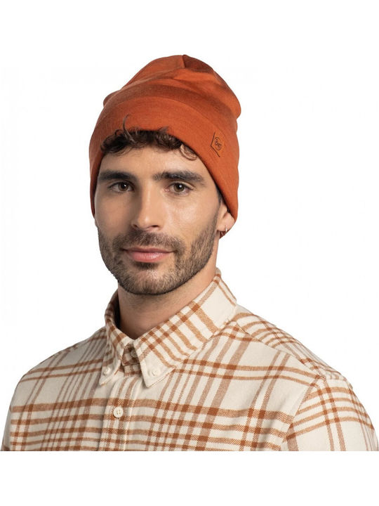 Merino Beanie Beanie Knitted in Brown color