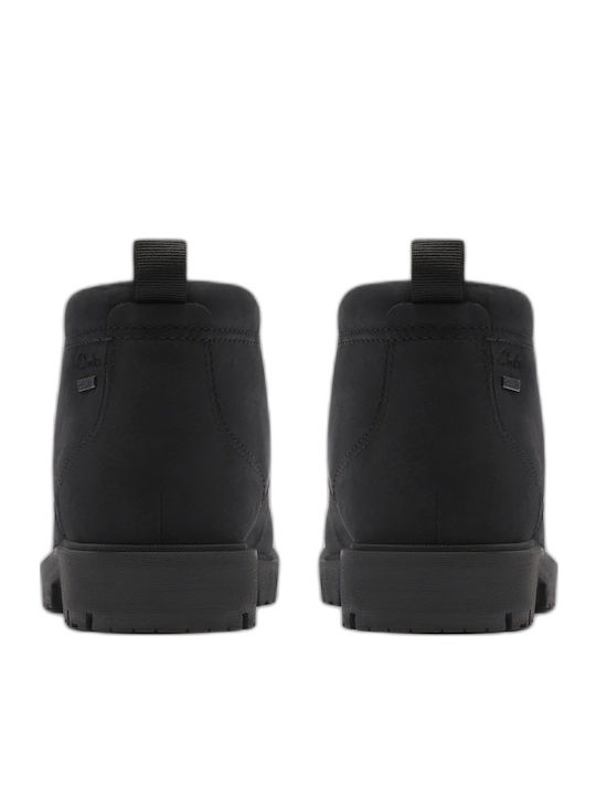 Mid Gtx Leather Black Men's Boots Waterproof