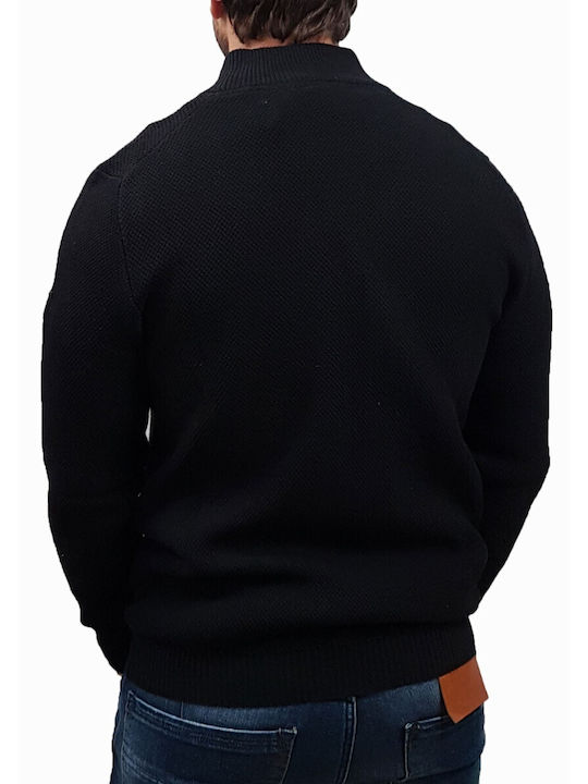Herren Strickjacke Pure Black