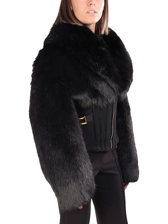 Frauen Pelz Black