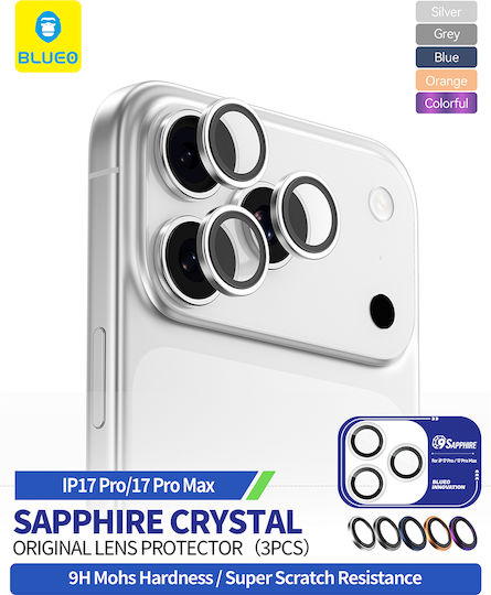 Blueo Lens Glass Protecție Cameră Tempered Glass Blue pentru iPhone 17 Pro, iPhone 17 Pro Max