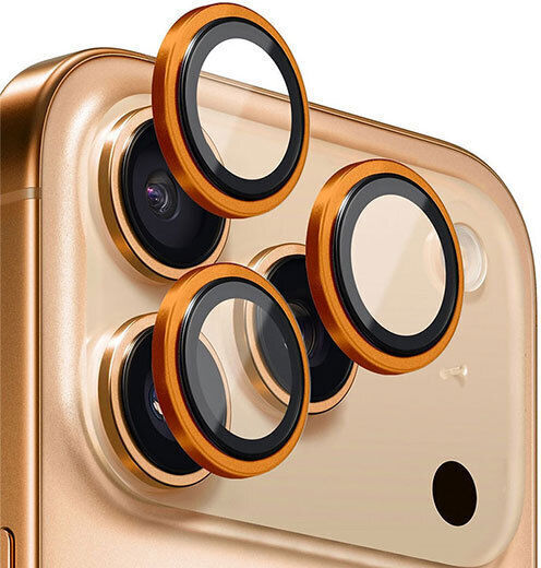 Blueo Lens Glass Camera Protection Tempered Glass Orange for the iPhone 17 Pro, iPhone 17 Pro Max