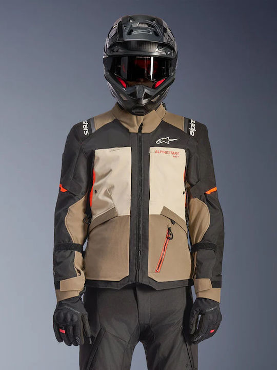 Alpinestars Andes v4 Мъжко Мотоциклетно яке Водоустойчив Walnut/Mastic/Black