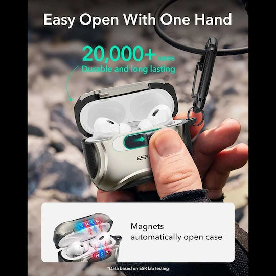 ESR Cyber Hülle Silikon in Silber Farbe für Apple AirPods Pro 3