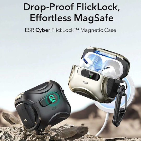 ESR Cyber Hülle Silikon in Schwarz Farbe für Apple AirPods Pro 3