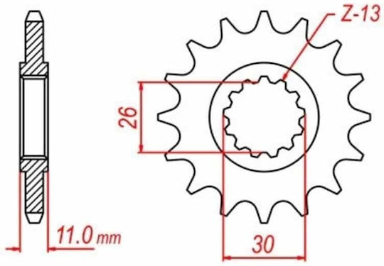 JT Sprockets Γρανάζι Μπροστά