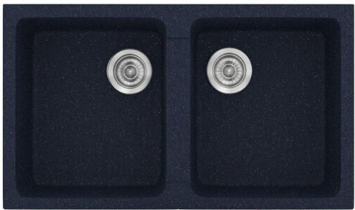 Sanitec Classic 152-334#WHITE Drop-In Sink Inox with Faucet W86xD50cm White