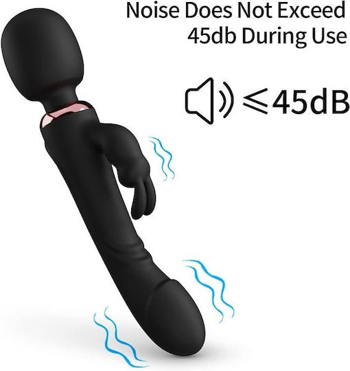 Smd Limitless Wand Vibrator 3-in1 Rabbit Ασύρματος Κλειτοριδικός Δονητής & Realistic Dildo Purple