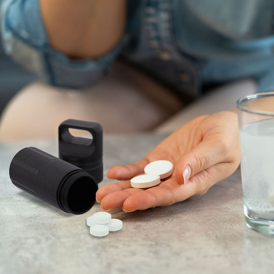 Set 3 Wasserdichte Kapseln Relaxdays Aufbewahrung Medizin Geld Schwarz